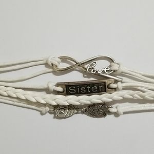 White Layered Sister Bracelet